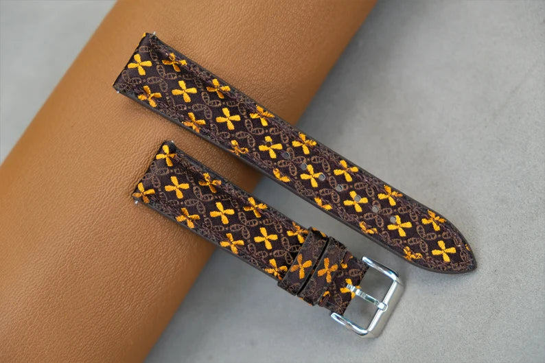 Handmade Khaki Canvas Watch Band: 14mm-26mm-HCH-004