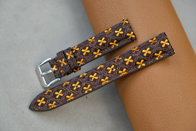 Handmade Khaki Canvas Watch Band: 14mm-26mm-HCH-004