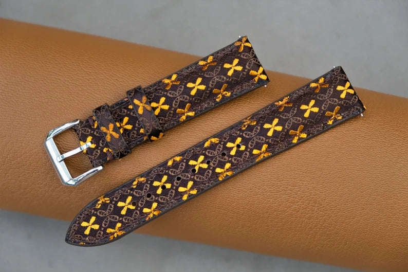 Handmade Khaki Canvas Watch Band: 14mm-26mm-HCH-004
