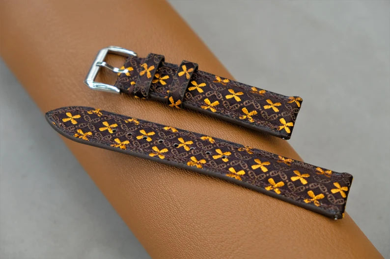 Handmade Khaki Canvas Watch Band: 14mm-26mm-HCH-004