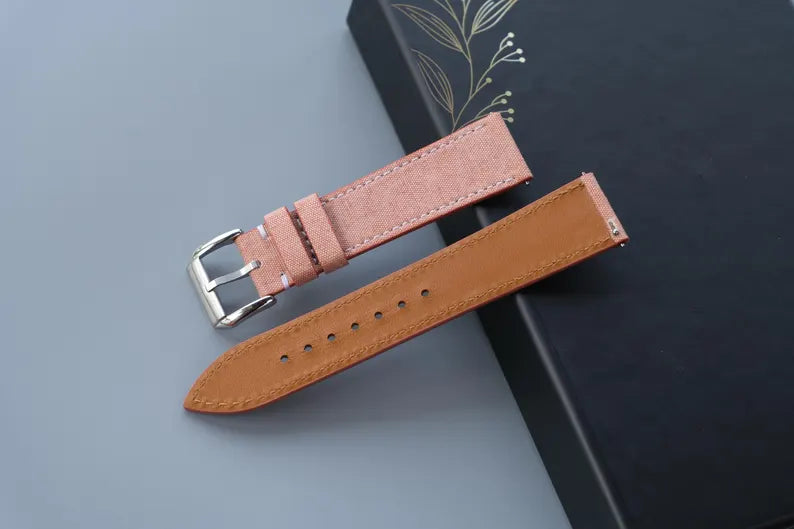 Canvas Watch Strap - Custom Size, Handmade Cotton Band-HCH-008