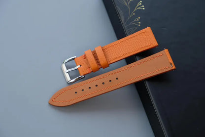 Orange Epsom Leather Watch Strap - HCH-009