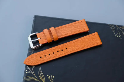Orange Epsom Leather Watch Strap - HCH-009