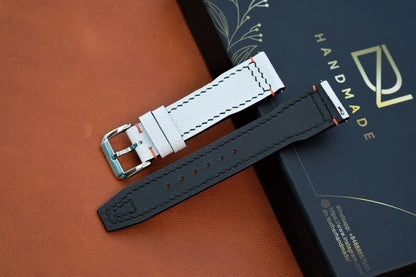 Handmade White Epsom Leather Watch Strap - HCH-016